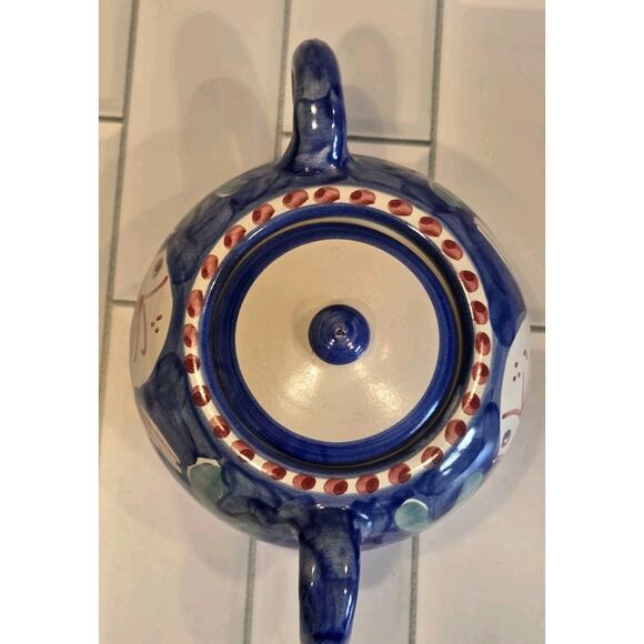 Vietri Solimene FISH Sugar Bowl w/ Lid Blue Campagna Italy Italian Pottery EUC - Picture 9 of 12